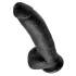 King Cock - gode ventouse avec testicules - 23cm - noir