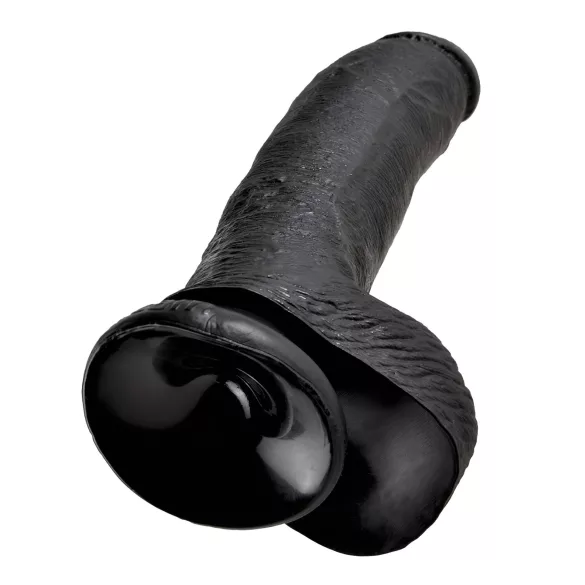 King Cock - gode ventouse avec testicules - 23cm - noir