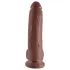 King Cock - gode ventouse avec testicules - réaliste 23cm marron