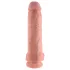 King Cock 11 - gode ceinture ventouse avec testicules - réaliste 28cm - chair