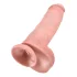 King Cock 11 - gode ceinture ventouse avec testicules - réaliste 28cm - chair