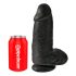 King Cock - godemichet ventouse avec testicules - 23cm noir