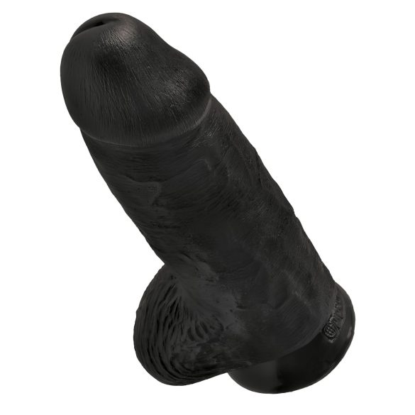 King Cock - godemichet ventouse avec testicules - 23cm noir