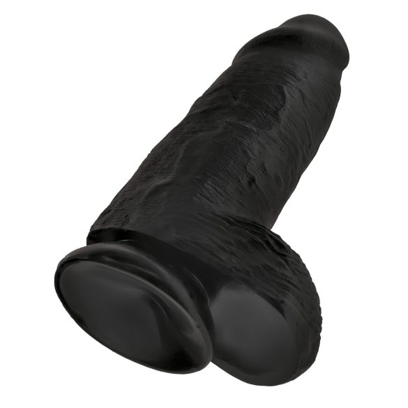 King Cock - godemichet ventouse avec testicules - 23cm noir