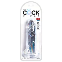 King Cock - gode ventouse réaliste translucide - 15 cm