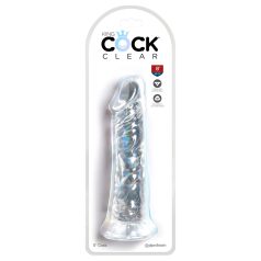 King Cock - gode ventouse réaliste transparent 20cm