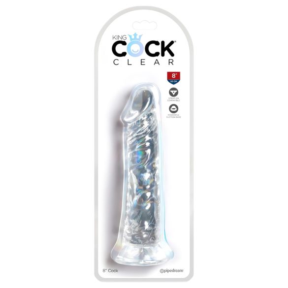 King Cock - gode ventouse réaliste transparent 20cm