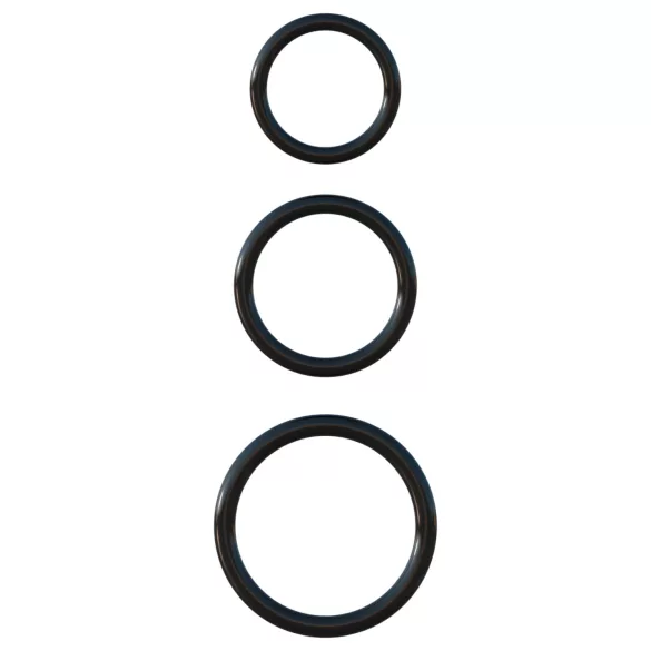 Fantasy C-Ringz - anneau pénien lot de 3 - silicone noir