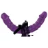 Fetish - gode double ceinture harnais - silicone noir