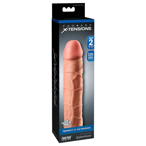 Pipedream - X-TENSION Perfect 2 - gaine pénienne réaliste (20,3 cm, couleur chair)