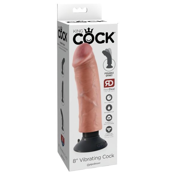 King Cock 8 - gode vibrant réaliste flexible - 25 cm