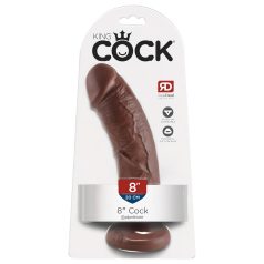 King Cock - gode réaliste 20cm - marron