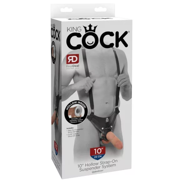 King Cock - gode-ceinture creux - 25 cm