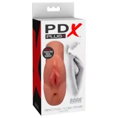   PDX - Masturbateur double entrée réaliste 2en1 - couleur peau foncée