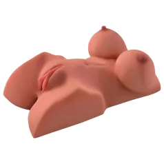   PDX Perfect DD's - torse réaliste deux orifices - silicone marron