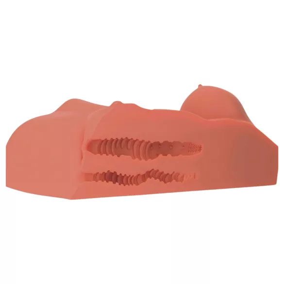 PDX Perfect DD's - torse réaliste deux orifices - silicone marron