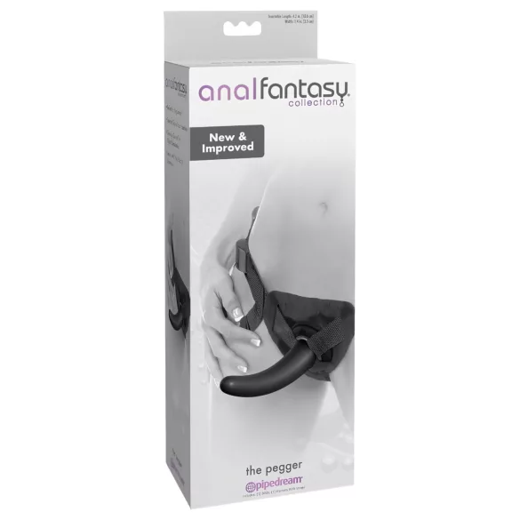 analfantasy - gode ceinture - pénétration anale - silicone noir