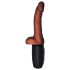 King Cock Plus - gode vibrant réaliste avec testicules 19 cm - marron