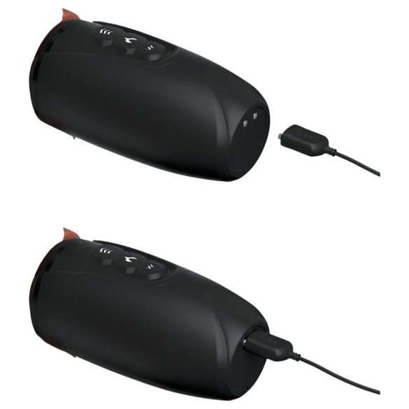 King Cock Plus - gode vibrant réaliste avec testicules 19 cm - marron