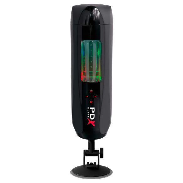 PDX Ultimate Milker 2 - masturbateur rotatif vibrant rechargeable - noir