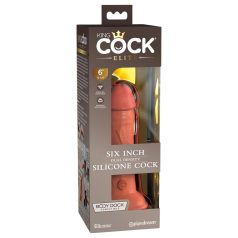 King Cock Elite 6 - gode réaliste ventouse 15cm - foncé