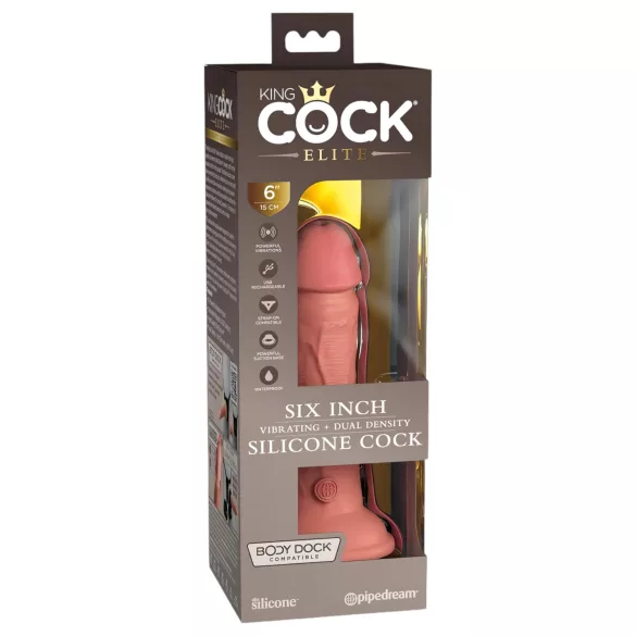 King Cock Elite 6 - vibromasseur à ventouse (15 cm) - couleur chair
