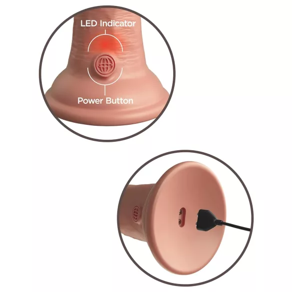 King Cock Elite 6 - vibromasseur à ventouse (15 cm) - couleur chair
