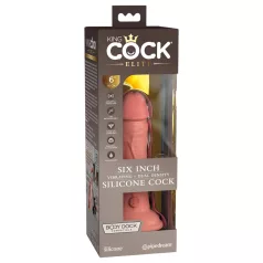   King Cock Elite 6 - gode réaliste vibrant 15cm - couleur foncée