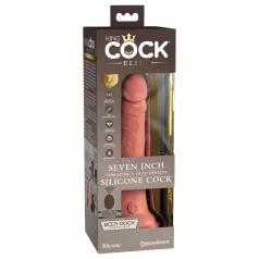   King Cock Elite 7 - gode vibrant avec ventouse télécommande 18cm - chair