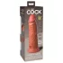 King Cock Elite 8 - gode vibrant réaliste 20 cm - silicone marron foncé