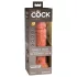 King Cock Elite 8 - gode vibrant réaliste 20 cm - silicone marron foncé