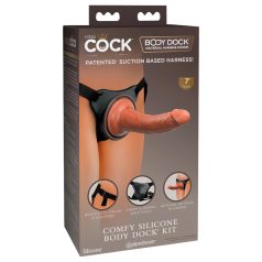   King Cock Elite Comfy - gode ceinture confortable avec harnais - silicone noir
