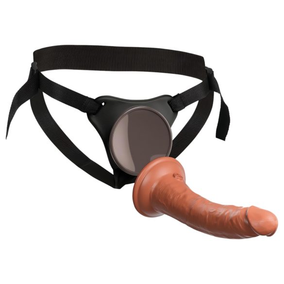 King Cock Elite Comfy - gode ceinture confortable avec harnais - silicone noir