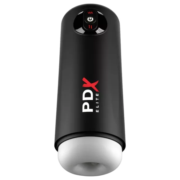 PDX Elite - masturbateur automatique vibrant poussé - noir