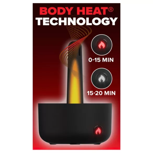 PDX Elite - masturbateur chauffant homme - noir