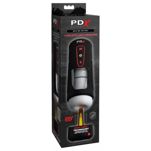 PDX Elite - masturbateur chauffant homme - noir
