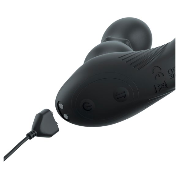 Anal Fantasy Ass-Gasm - anneau pénien avec plug anal vibrant rotatif - noir