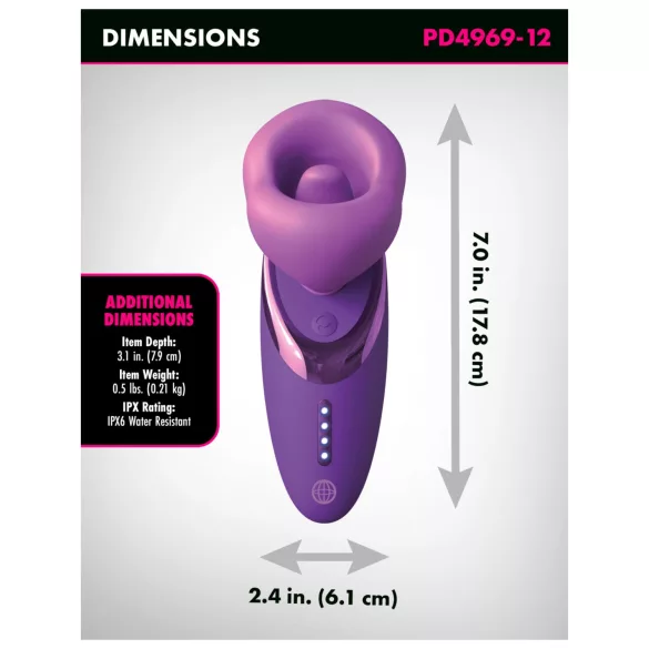 Fantasy For Her - stimulateur clitoridien succion et vibration - silicone violet
