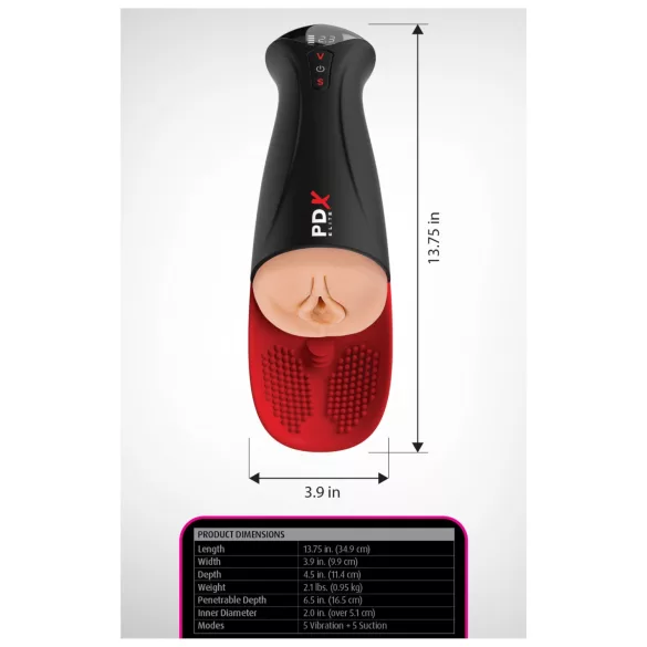 PDX Elite Fuck-O-Matic Pro XL masturbateur automatique à aspiration - noir