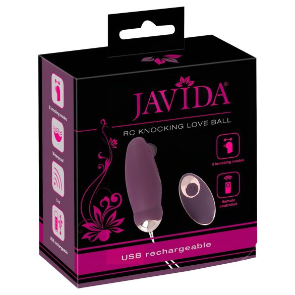Javida - œuf vibrant sans fil à pulsations - silicone violet