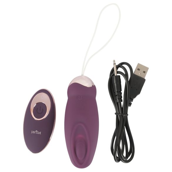 Javida - œuf vibrant sans fil à pulsations - silicone violet