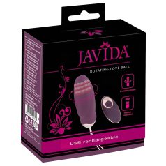   Javida - œuf vibrant perles rotatives télécommande sans fil - violet