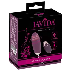   Javida - œuf vibrant portable à télécommande radio, rotatif à perles (violet)