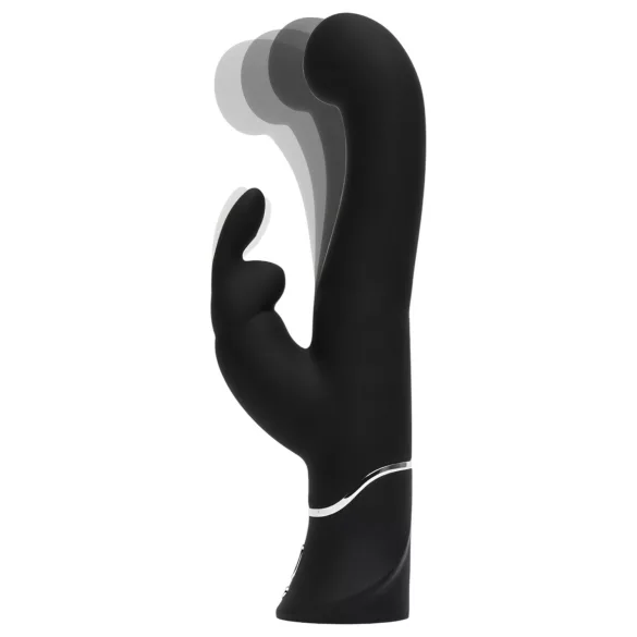 Happyrabbit point G - vibromasseur rechargeable noir avec stimulateur clitoridien