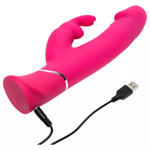Happyrabbit - vibromasseur rabbit waterproof - double densité - silicone rose