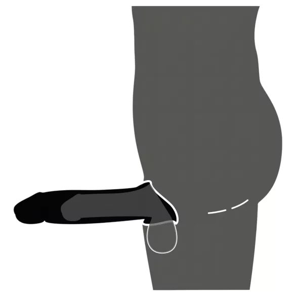 Rebel - gaine pénienne vibrant sans fil rechargeable - silicone noir