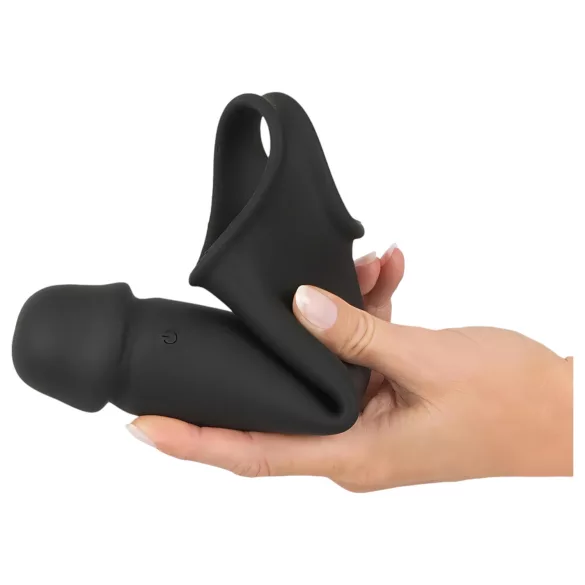 Rebel - gaine pénienne vibrant sans fil rechargeable - silicone noir