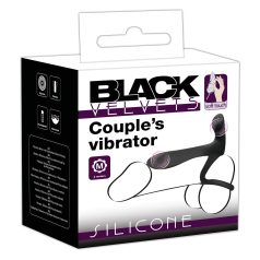   Black Velvets - vibromasseur couple 2en1 et cockring rechargeable - noir