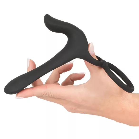 Black Velvets - vibromasseur couple 2en1 et cockring rechargeable - noir