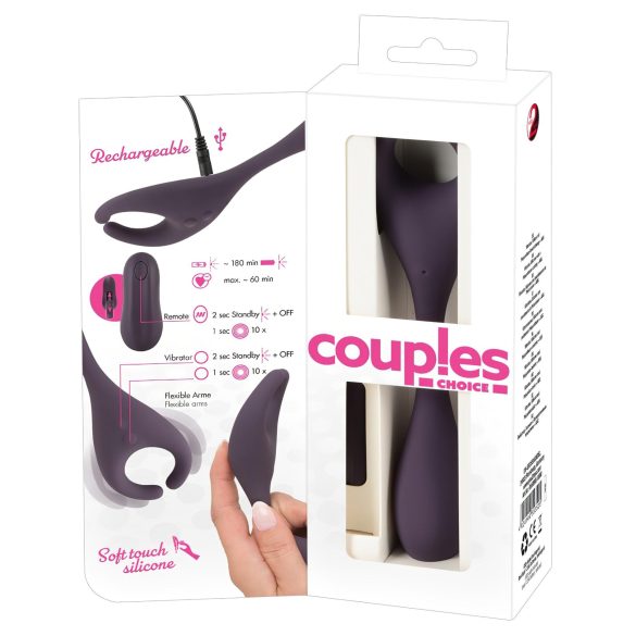 Couples Choice - vibromasseur pour couples avec 2 moteurs - rechargeable violet